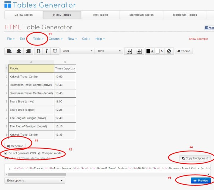 Html Table Generator | Cabinets Matttroy